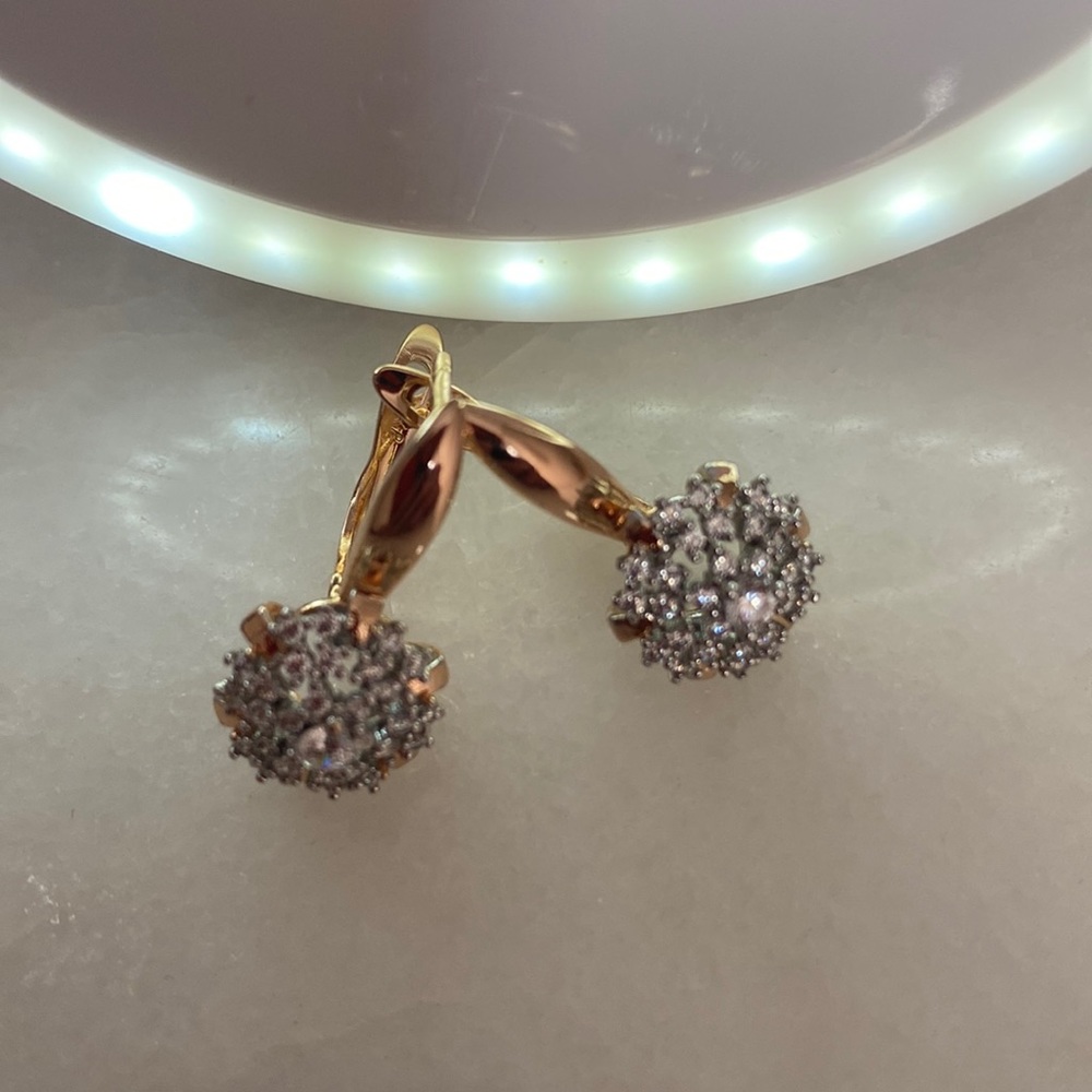 New earrings gold filled 18K Cubic zirconium - Picture 8 of 17